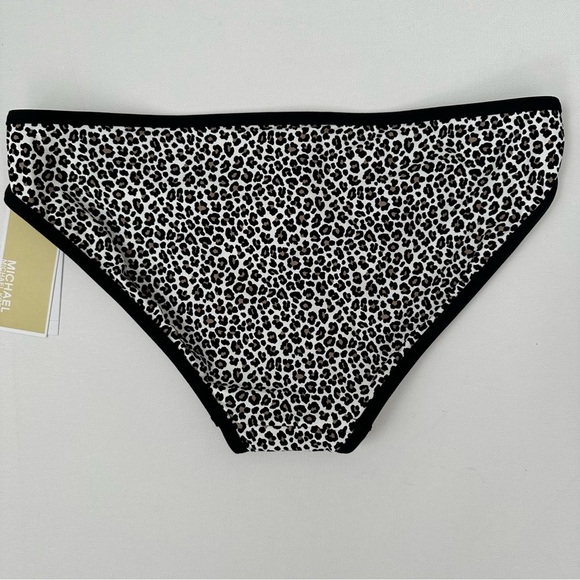 Michael Kors Women’s Mini Leopard Print Bikini Swim Bottom Size M - Picture 7 of 16